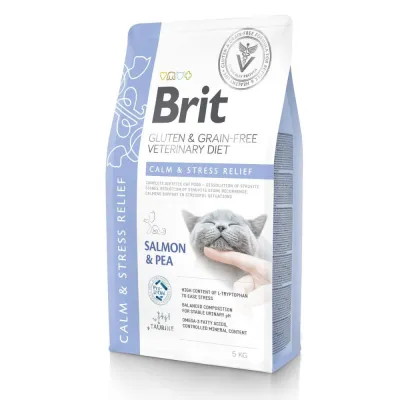 Brit Veterinary Diet Cat Grain Free Calm & Stress Relief Salmon & Pea (5 kg)