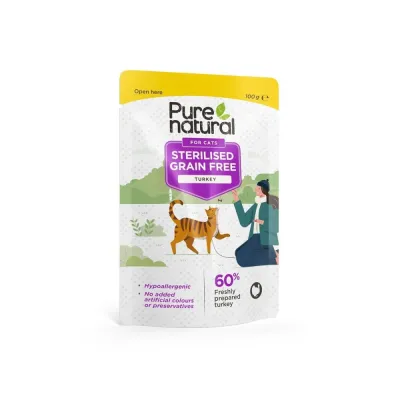Purenatural Cat Grain Free Sterilized Kalkkuna 100 g, kuva 1 / 1
