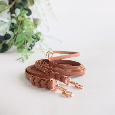 Tyylivoitto Braid hihna, konjakki/ruusukulta (16mm x 200cm)