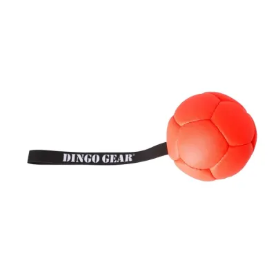Dingo Gear synteettinen nahkapallo kahvalla 13 cm (Oranssi)