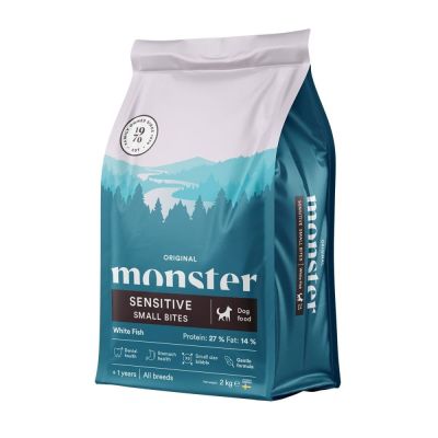 Monster Pet Food Monster Dog Original Sensitive White Fish Small bites (2 kg)