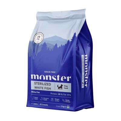 Monster Pet Food Monster Dog Original Grain Free Sterilised White Fish (2 kg)