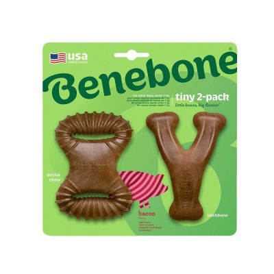 Benebone 2 kpl - Dental Chew/Wishbone Bacon Tiny