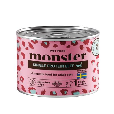 Monster Pet Food Monster Cat Adult Single Protein Beef 200 g
