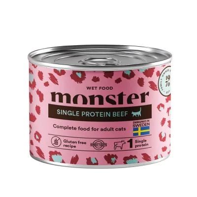 Monster Pet Food Monster Cat Adult Single Protein Beef 200 g, kuva 1 / 1
