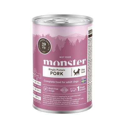 Monster Pet Food Monster Dog Adult Single Protein Pork 400 g