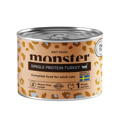 Monster Pet Food Monster Cat Adult Single Protein Turkey 200 g, kuva 1 / 1