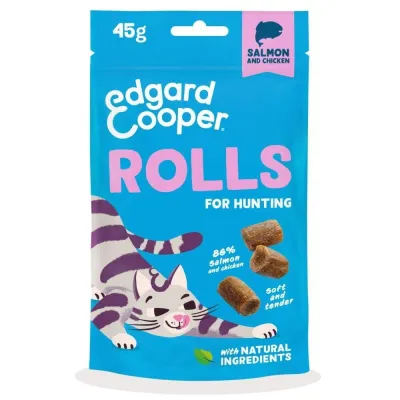Edgard&Cooper Soft Rolls kissanherkku lohi-kana 45 g, kuva 1 / 1