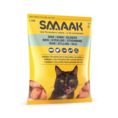 SMAAK sika, kana & silakka raaka täysravinto 1 kg