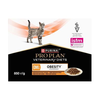 Purina Pro Plan Veterinary Diets Cat OM Chicken 10x85g
