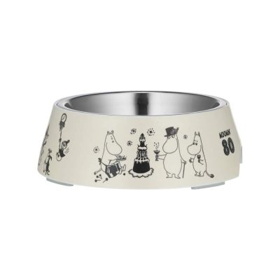 Moomin for Pets by Muurla Koiran ruokakuppi Moomin for Pets, Muumit 80 v. juhlavuosi (650ml / Ø 22 cm / h 6,8 cm)
