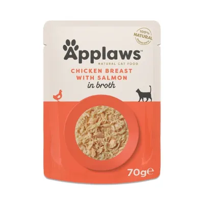 Applaws Kana ja lohi liemessä 70 g