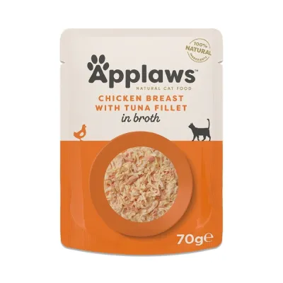 Applaws Kana ja tonnikalafilee liemessä 70 g