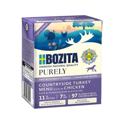 Bozita Purley Paté Puppy & Junior Turkey 370g