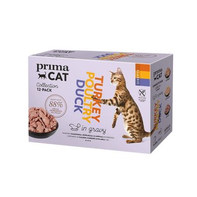 PrimaCat Classic siipikarja-mix kastikelajitelma 12x85g