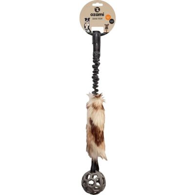 Ozami Play-N-Tug Faux Fur vetolelu verkkopallolla 65 cm
