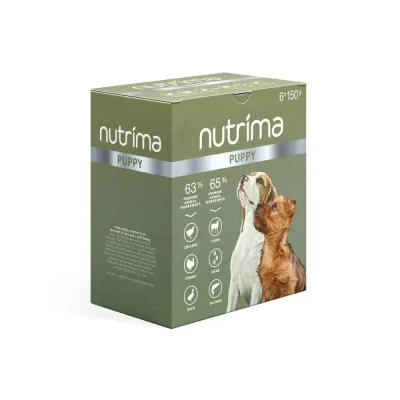 Nutrima Dog Puppy Multipack 6 x 150 g, kuva 1 / 1