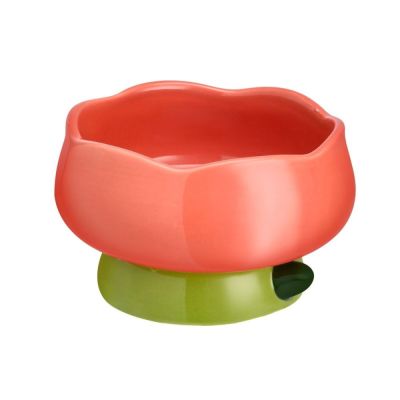 Korotettu keraaminen vesikuppi Little&Bigger Blossom, pinkki