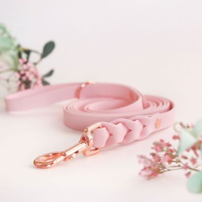 Tyylivoitto Braid talutin, baby pink/ruusukulta (16mm x 200cm)