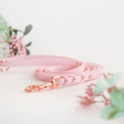 Tyylivoitto Braid talutin, baby pink/ruusukulta (9mm x 200cm)