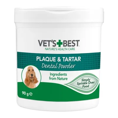 Vet's Best Dog Jauhe plakkiin ja hammaskiveen 90 g