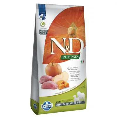 Farmina N&D Dog Pumpkin Wild Boar & Apple M/L (12 kg), kuva 1 / 1