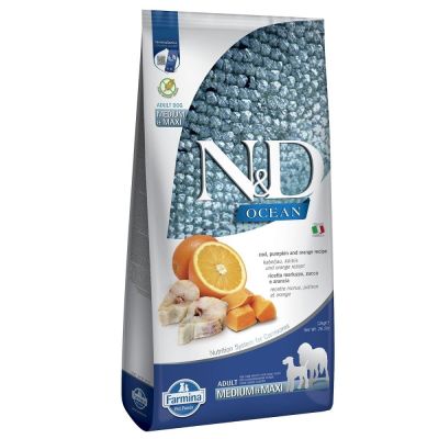 Farmina N&D Dog Ocean Cod, Pumpkin & Orange M/L (12 kg)