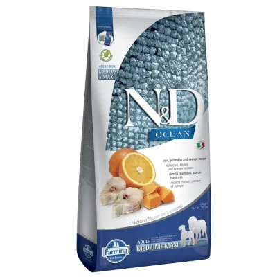 Farmina N&D Dog Ocean Cod, Pumpkin & Orange M/L (12 kg), kuva 1 / 1
