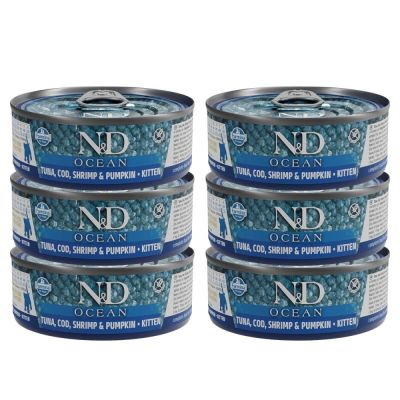 Farmina N&D Cat Ocean Tuna & Pumpkin Kitten 6 x 70 g