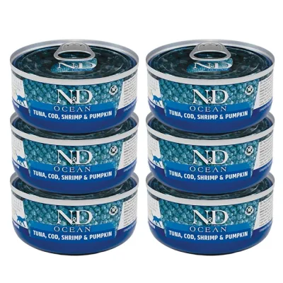 Farmina N&D Cat Ocean Tuna & Pumpkin 6x70g
