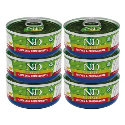 Farmina N&D Cat Prime Chicken & Pomegranate 6x70g