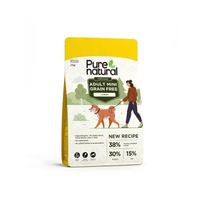 Purenatural Dog Grain Free Adult Mini Turkey (2 kg), kuva 1 / 1