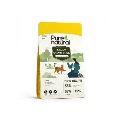 Purenatural Cat Adult Grain Free Turkey & Chicken (2 kg), kuva 1 / 1