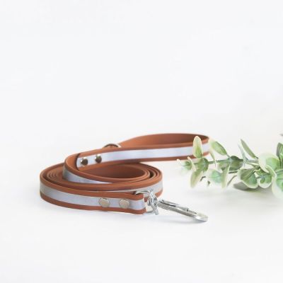 Tyylivoitto Shine Eazy heijastinhihna, konjakki (19mm x 300cm)