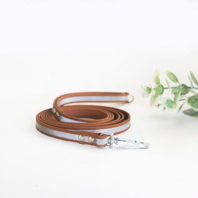 Tyylivoitto Shine Eazy heijastinhihna, konjakki (13mm x 200cm)