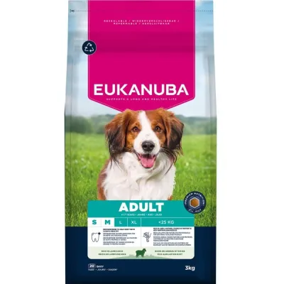 Eukanuba Adult Small & Medium Breed Lamb & Rice (3 kg), kuva 1 / 1