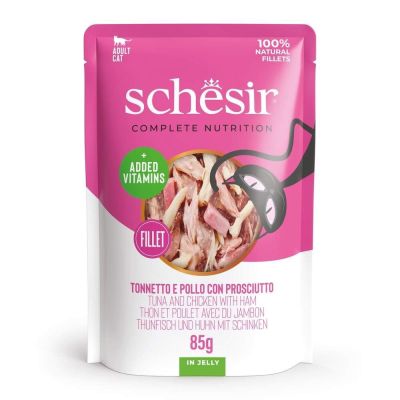 Schesir C&B Tuna chicken ham in Jelly Pouch 85 g