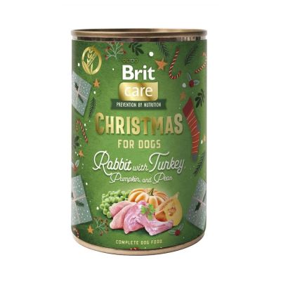 Brit Care Dog Christmas can Rabbit and Turkey 400g