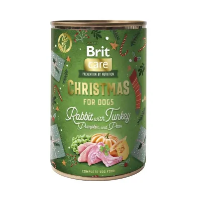 Brit Care Dog Christmas can Rabbit and Turkey 400g, kuva 1 / 1