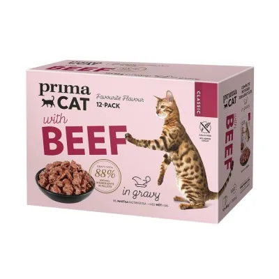 PrimaCat nautaa kastikkeessa 12 x 85 g, kuva 1 / 1