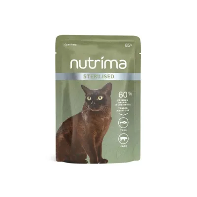 Nutrima Sterilised Tuna Pork 85 g, kuva 1 / 1