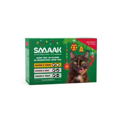 SMAAK Cat Christmas Multipack 12 x 100 g, kuva 1 / 1