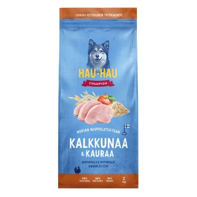 Hau-Hau Champion Kalkkuna ja kaura (2 kg), kuva 1 / 1