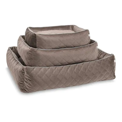 Laboni Classic Oxford koiranpeti - Samettinen, Taupe / L (112 x 95 x 25cm), kuva 1 / 1