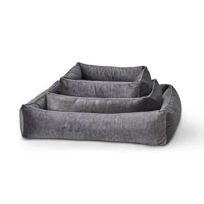 Laboni Classic Glam koiranpeti - Samettinen, Graffitinharmaa / M (85 x 66 x 22cm), kuva 1 / 1