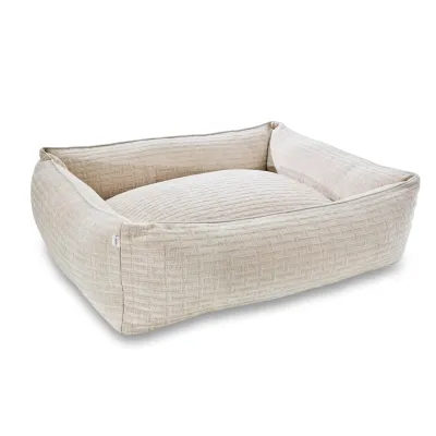 Laboni Classic Nova koiranpeti - Vakosamettikuvio, Kermanvaalea / S (68 x 55 x 20cm), kuva 1 / 1