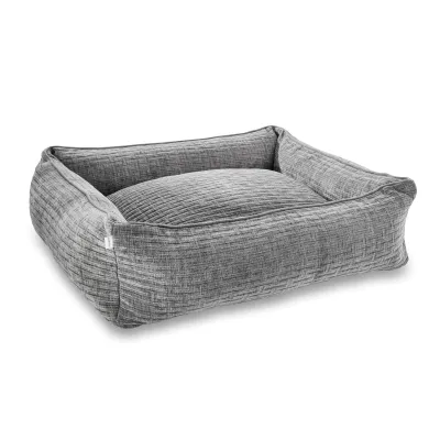 Laboni Classic Nova koiranpeti - Vakosamettikuvio, Kivenharmaa / M (85 x 66 x 22cm), kuva 1 / 1