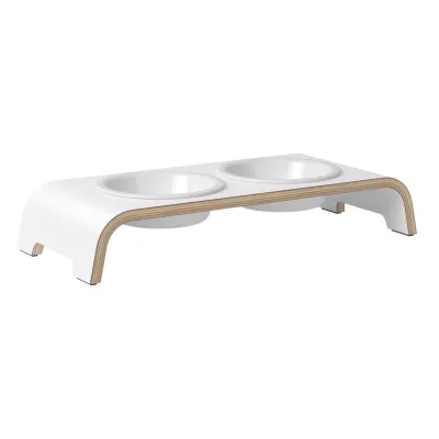 dogBar® Classic korotettu ruokakuppiteline - Valkoinen, S / Posliini, kuva 1 / 1