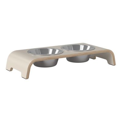 dogBar® Classic korotettu ruokakuppiteline - Kashmir, S / Ruostumaton teräs