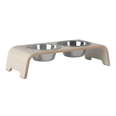dogBar® Classic korotettu ruokakuppiteline - Kashmir, S-large / Ruostumaton teräs